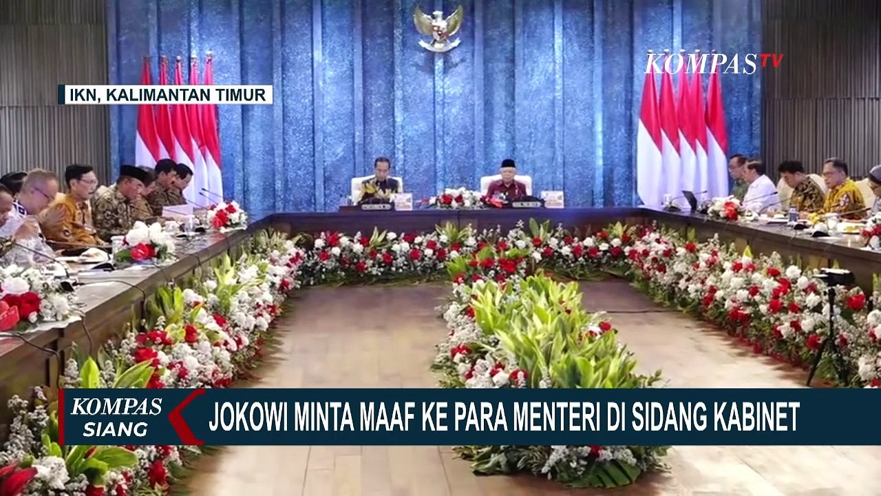 Gelar Rapat Kabinet Terakhir di IKN, Jokowi Minta Maaf ke Para Menteri