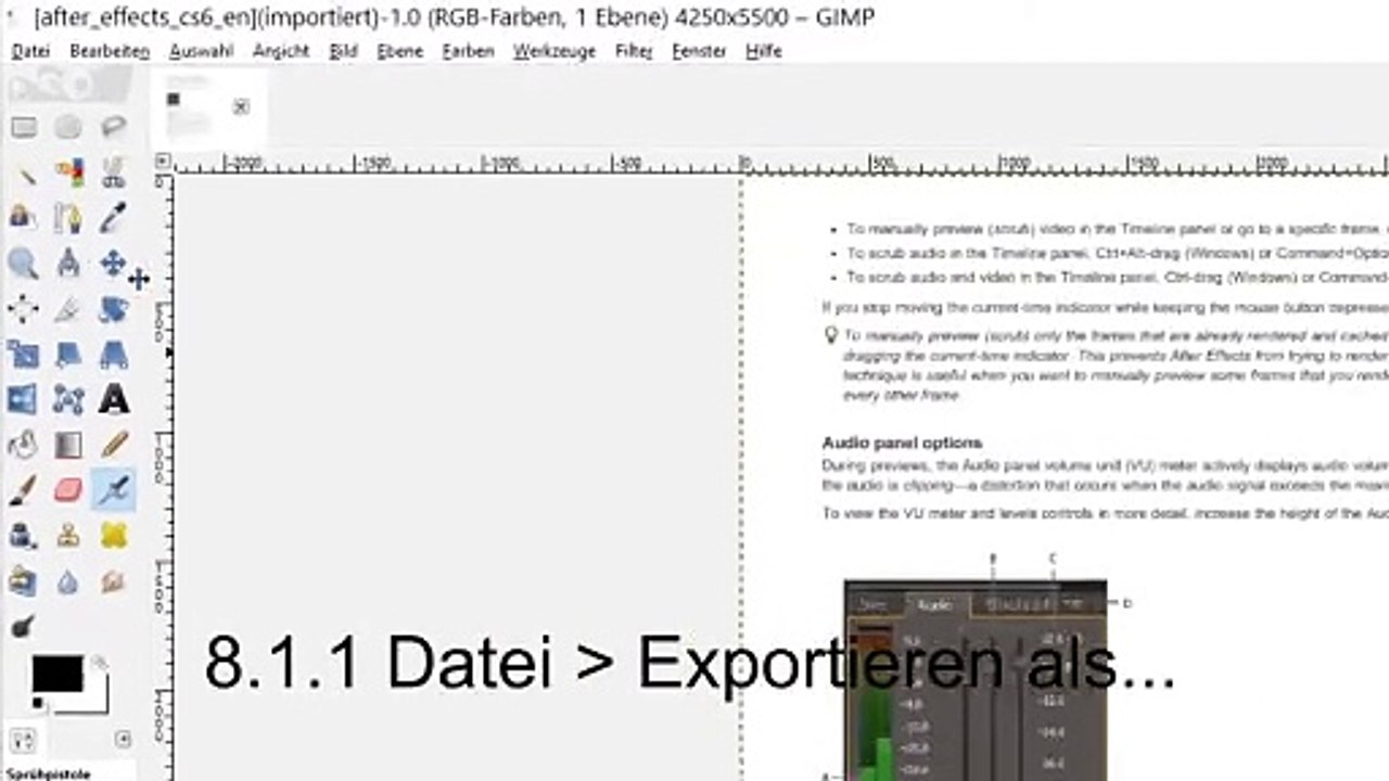 PDF in Word über Gimp - Mini Tutorial