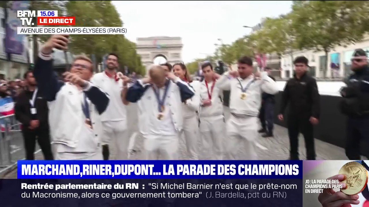 Parade des JO: "La France a eu un amour pour le sport qu'on a jamais vu" selon Antoine Dupont
