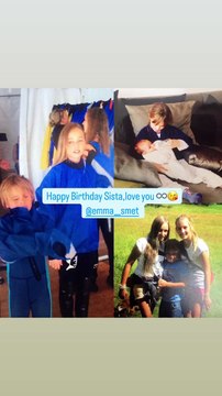 Joyeux anniversaire, ma sister, je t'aime tant a-t-il écrit en anglais avec une photo d'elle le tenant dans ses bras.Cameron Smet a publié un message sur Instagram pour l'anniversaire de sa petite soeur Emma
