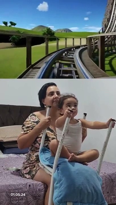 Une petite fille s'offre une incroyable aventure à bord des montagnes russes à prix mini !