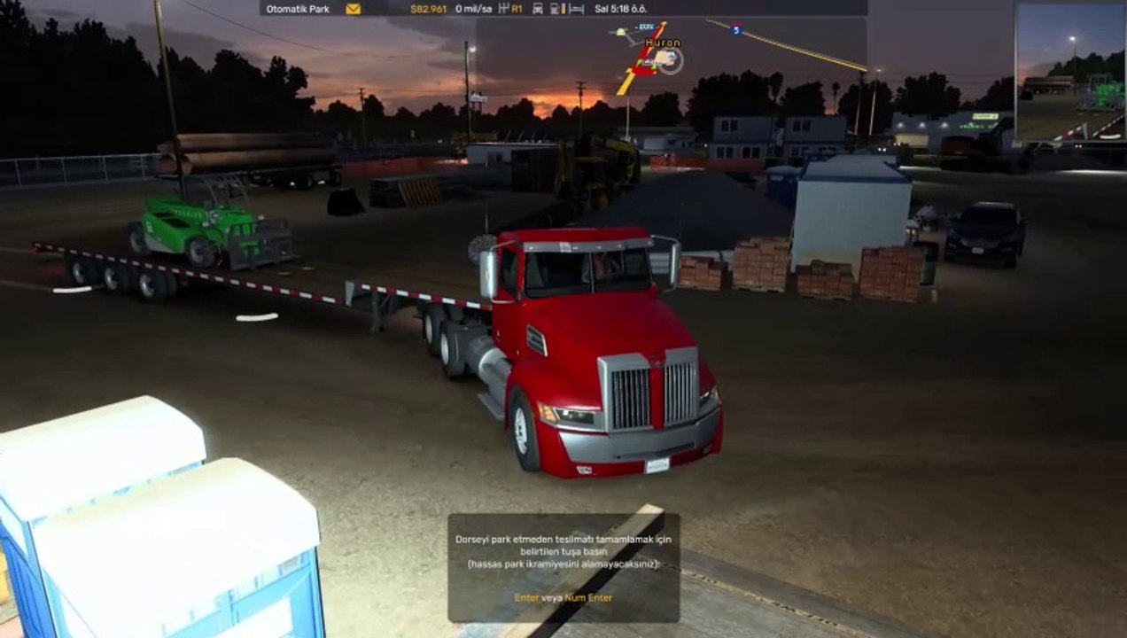 Telescopic Loader :Exit: Stockton - Destination: Huron #Western Star® - American Truck Simulator