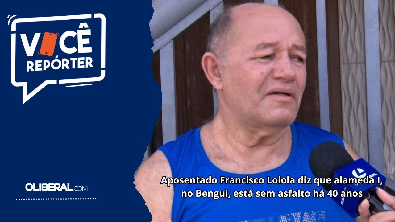 Aposentado Francisco Loiola diz que alameda I, no Bengui, está sem asfalto há 40 anos