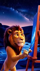 Leo the Lion Who Loved Painting