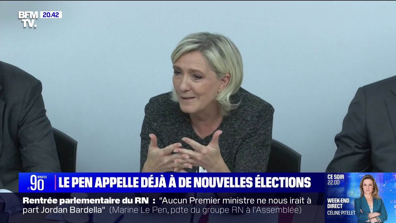 "Notre grand pays ne peut pas être dirigé par une force politique qui a fait 5%": Marine Le Pen s'en prend déjà au prochain gouvernement