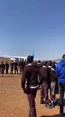 School children education tour to the Keekorok airstrip