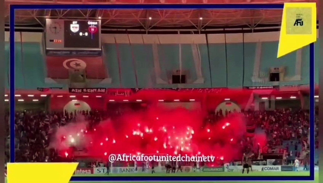 #COUPEDELACAF #StadeTunisien  #USMALGER ⚫: Ambiance de folie au stade Hamadi Agrebi de Radès ⚽