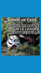 Sortie de route de Meddy Gerville