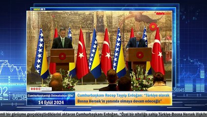Başkan Erdoğan: “Türkiye olarak Bosna Hersek’in yanında olmaya devam edeceğiz”
