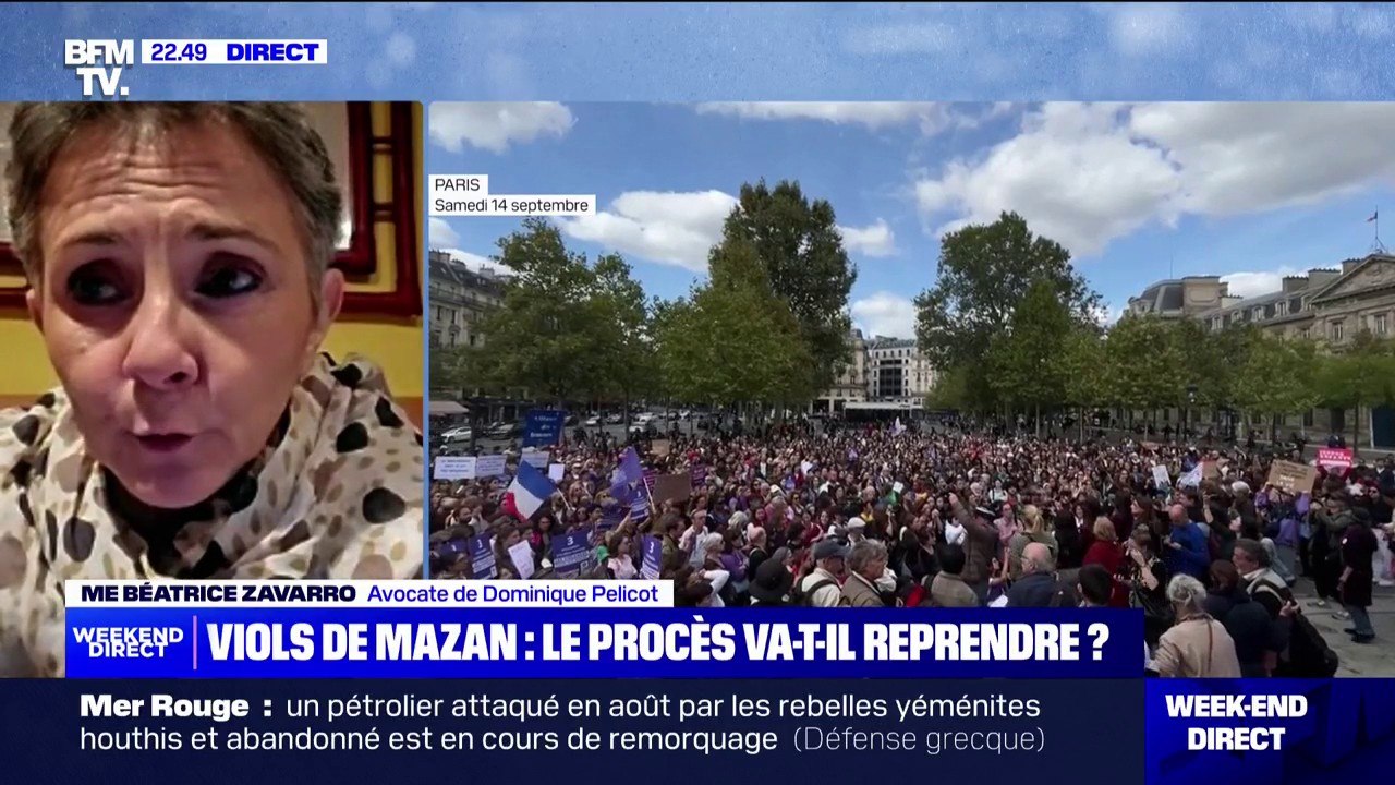 Béatrice Zavrro (avocate de Dominique Pelicot), sur l'état de santé de Dominique Pelicot: "Tout ce qu'il m'explique ressemble manifestement à des coliques néphrétiques"