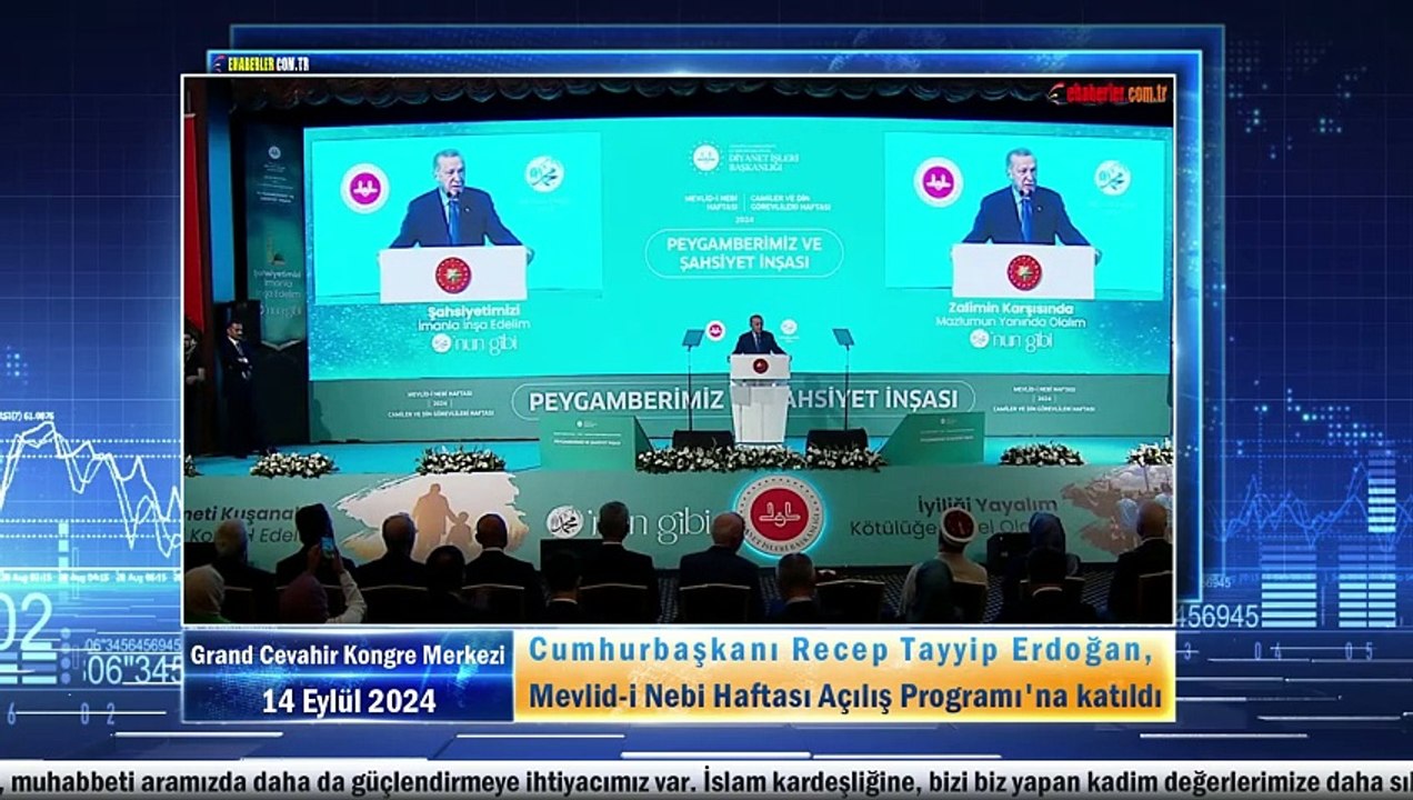 Cumhurbaşkanı Recep Tayyip Erdoğan, Mevlid-i Nebi Haftası Açılış Programı'na katıldı