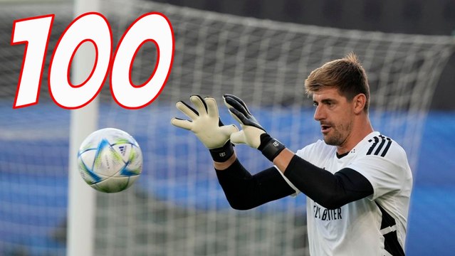 Thibaut Courtois celebra haber alcanzado 'cien' porterías a cero con el Real Madrid
