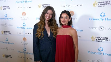 Sasha Pieterse and Lucy Hale attend the 34th annual Friendly House Awards Luncheon red carpet event