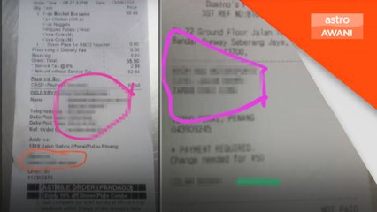 Polis siasat resit pesanan makanan segera ada catatan hina Islam