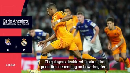 Real Madrid players chose Mbappe to take a penalty in Socidead win