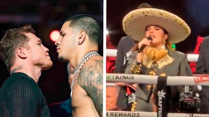 Camila Fernández interpreta el Himno Nacional Mexicano previo a Canelo vs. Berlanga y las redes enloquecen por un error
