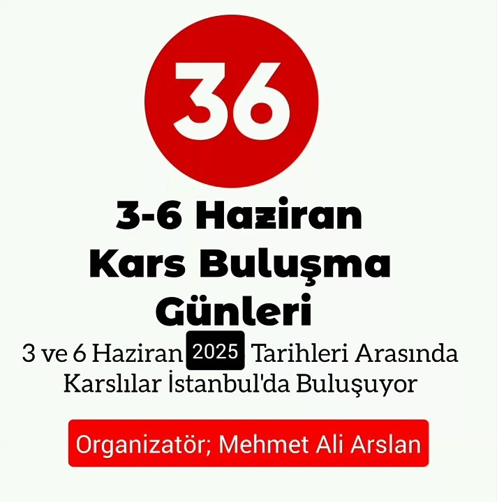 3 Haziran da Karslılar İstanbul'da buluşuyor