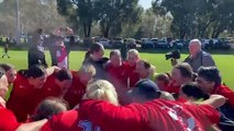 Spring Gully rejoices after winning the League One Women grand final