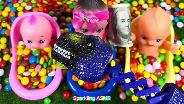 Satisfying Video I Mixing Candy in 3 Rainbow BathTubs & Magic Skittles & Slime Cutting ASMR