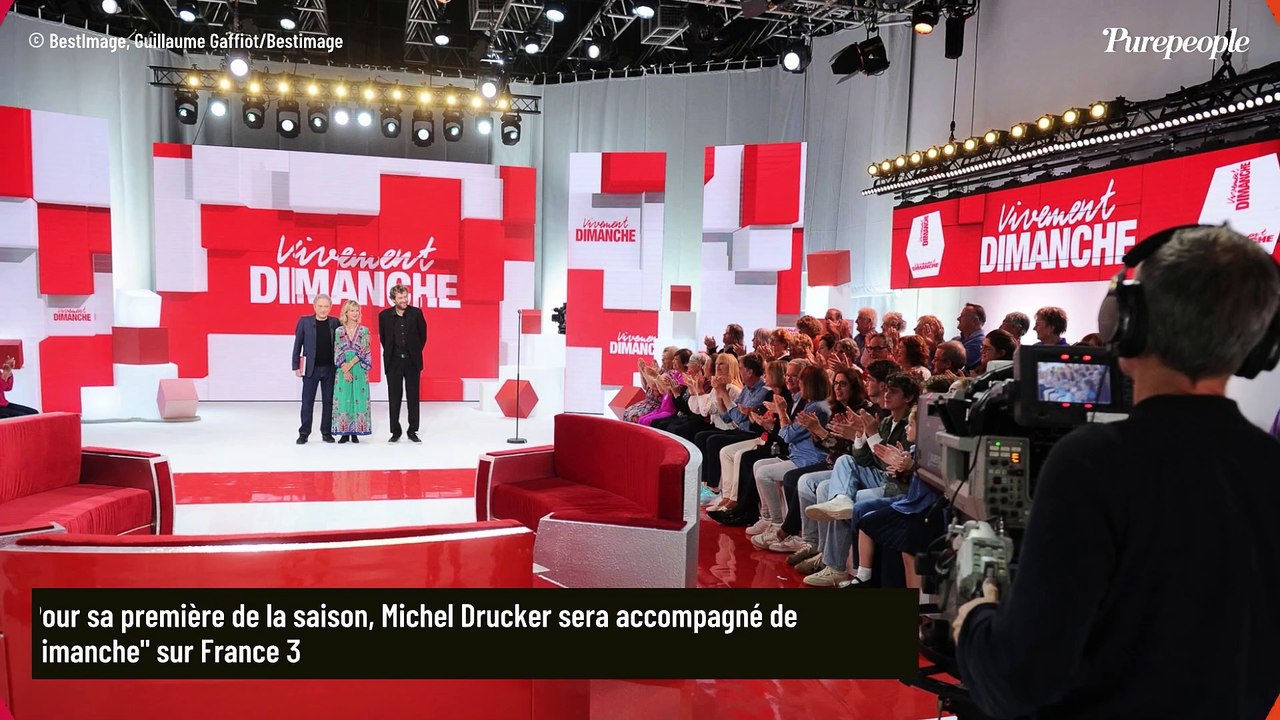 Vivement dimanche : Francis Perrin avec sa femme Gersende et leur fils Louis pour le grand retour de Michel Drucker