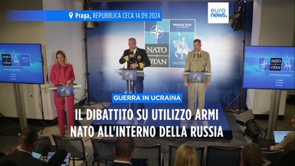 Descargar video: Ucraina: Kiev ha il diritto di colpire in Russia, dice il capo militare della Nato