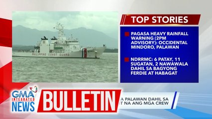 BRP Teresa Magbanua, bumalik sa Palawan dahil sa masamang panahon at may sakit na ang mga crew | GMA Integrated News Bulletin