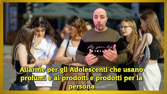 Allarme per gli Adolescenti che usano profumi e ai prodotti e prodotti per la persona