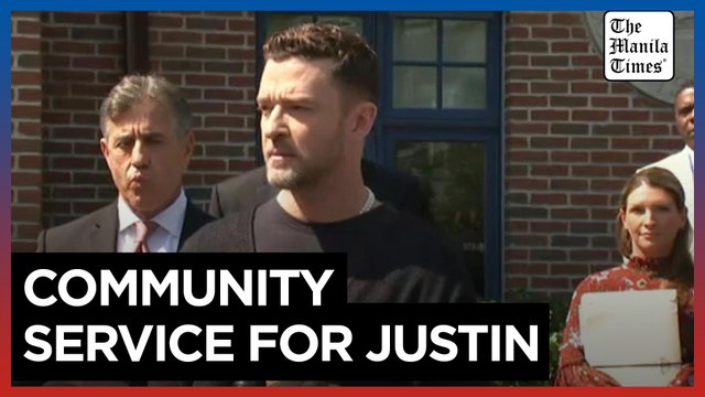 Justin Timberlake leaves court after being given community service in drunk driving case