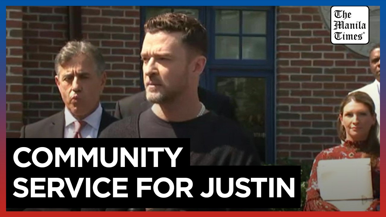 Justin Timberlake leaves court after being given community service in drunk driving case