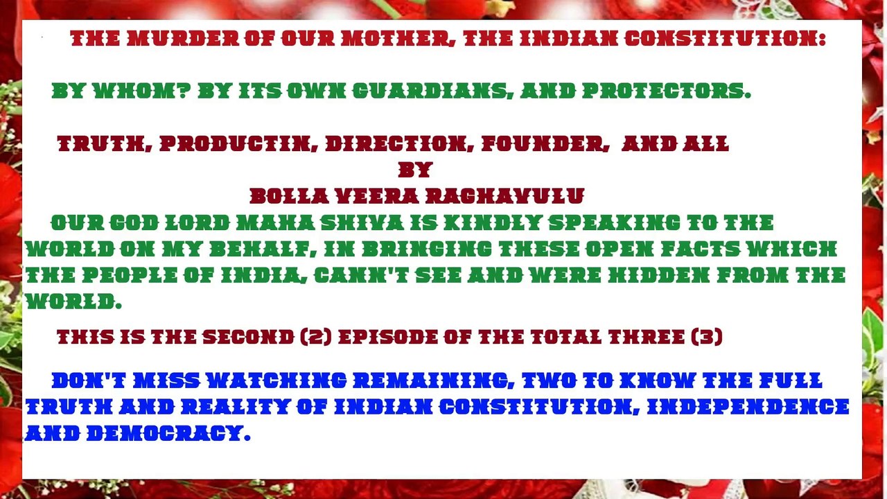 The Death of Indian Constitution. Episode 2