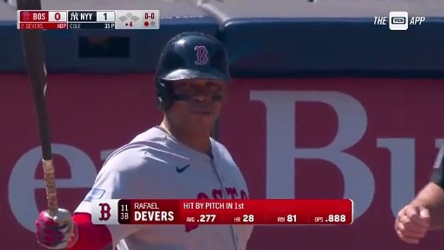 Gerrit Cole muestra respeto a Rafael Devers en duelo Boston vs Yankees