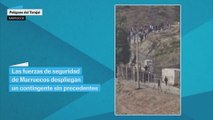 Despliegue sin precedentes en la frontera entre Marruecos y Ceuta