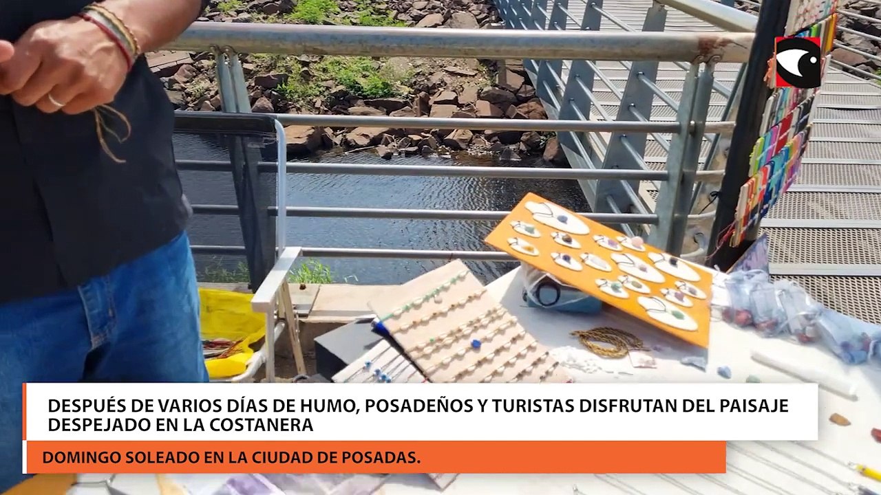 Después de varios días de humo, posadeños y turistas disfrutan del paisaje despejado en la Costanera