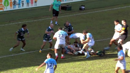 TOP 14 - Essai de Xan MOUSQUES (AB) - Section Paloise - Aviron Bayonnais