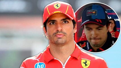 Carlos Sainz, desconcertado por choque con Checo Pérez en GP de Azerbaiyán: "Todavía no entiendo cómo pasó"