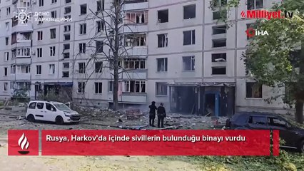 Rusya içinde sivillerin bulunduğu binayı vurdu! Çok sayıda yaralı var