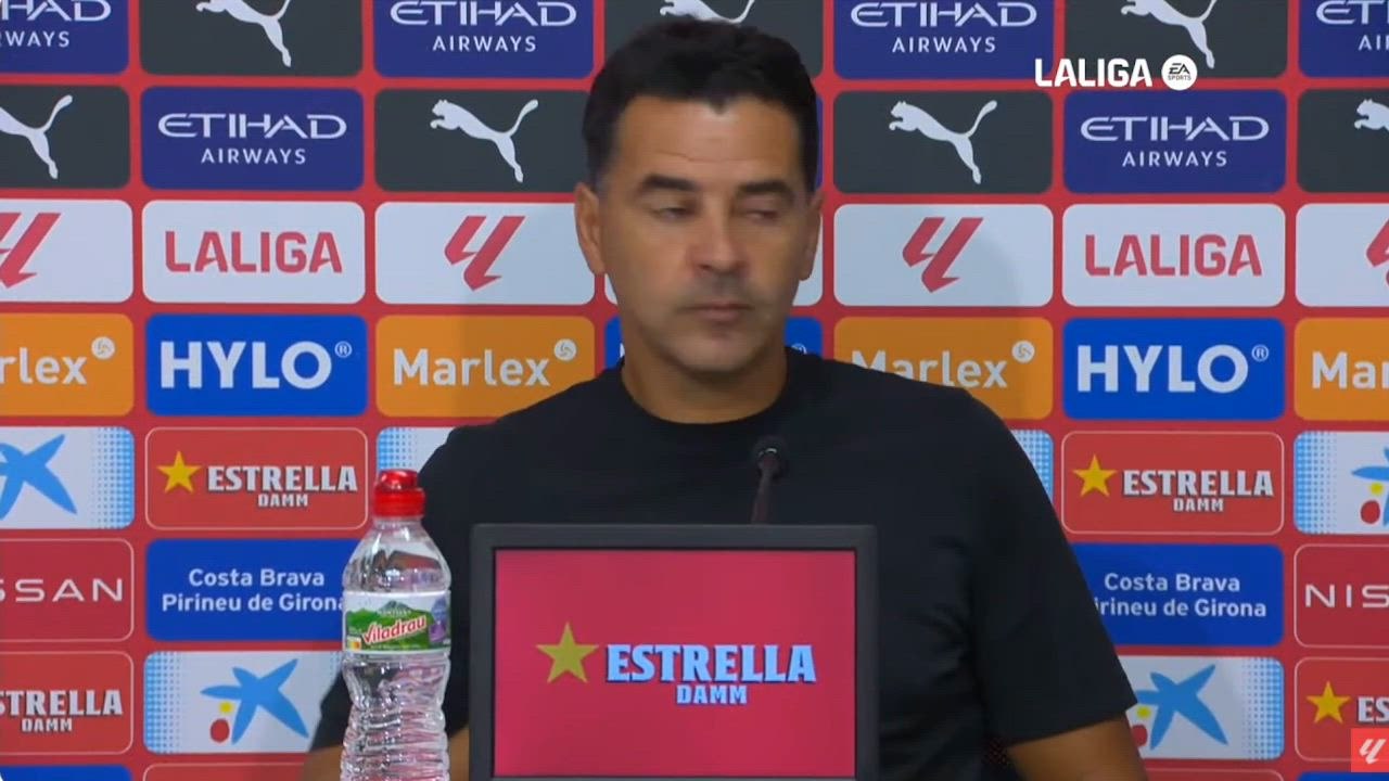 Rueda de prensa de Míchel tras el Girona 1 - Barcelona 4