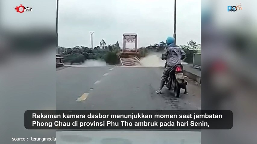 Detik-detik Jembatan di Vietnam Alami Keruntuhan