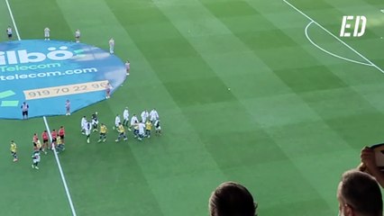 Himno del Cádiz CF en el estadio Nuevo Mirandilla