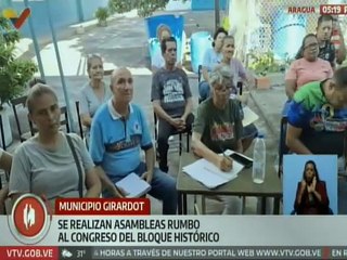 Habitantes del edo. Aragua participan en asamblea de cara al Congreso del Bloque Histórico del país