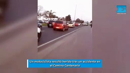 Un motociclista resultó herido tras un accidente en el Camino Centenario