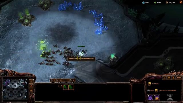 [StarCraft 2] No.0264 Normal-Level ZERG player fights Hard A.I., WIN [Lings' Day]