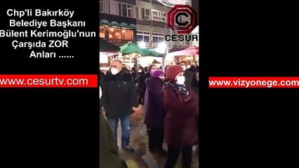 Video herunterladen: Bakırköy Belediye başkanı Bülent Kerimoğlu'na protesto sloganlar attılar