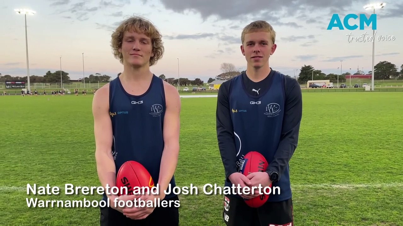 Football: Warrnambool's Nate Brereton and Josh Chatterton, 2024 HFNL under 18 grand final
