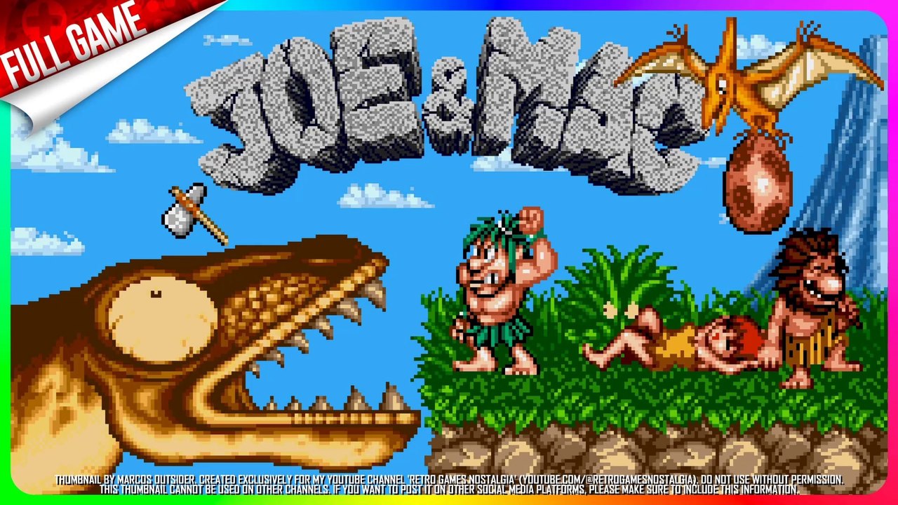 Joe & Mac ‧ All Routes and Endings ‧ Color Hack [Sega Genesis ‧ US]