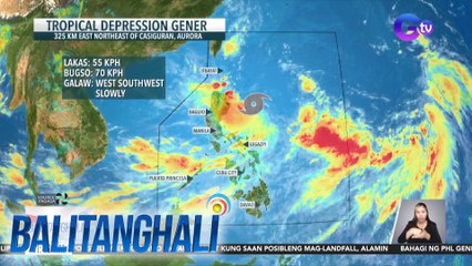 PAGASA (11 AM bulletin) - Bagyong #Gener, bahagyang lumakas | Balitanghali