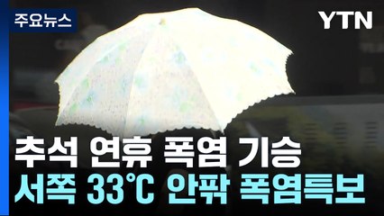 [날씨] 서쪽 33℃ 안팎 폭염...두 태풍 연이어 중국으로 / YTN