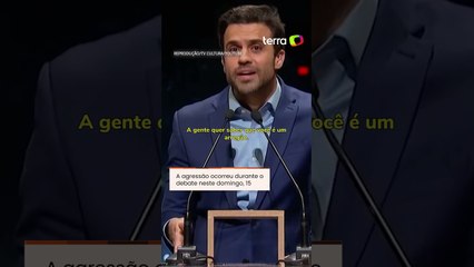 Assista ao momento em que Datena bate em Marçal durante debate da TV Cultura