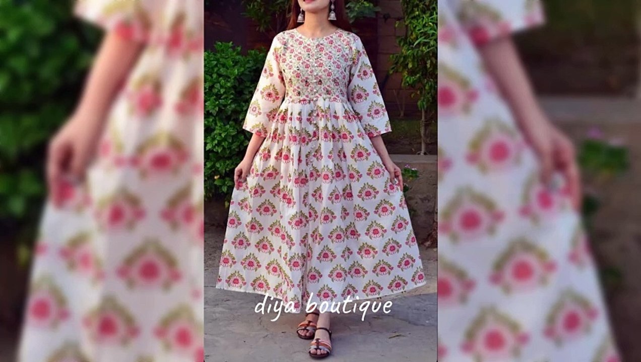Casual Frock Designs |Cotton Linen Khaddar Frock Designs |Comfortable Frocks Design |Printed Frocks