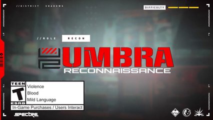 Spectre Divide Official Umbra Reconnaissance Sponsor Kit Overview Trailer